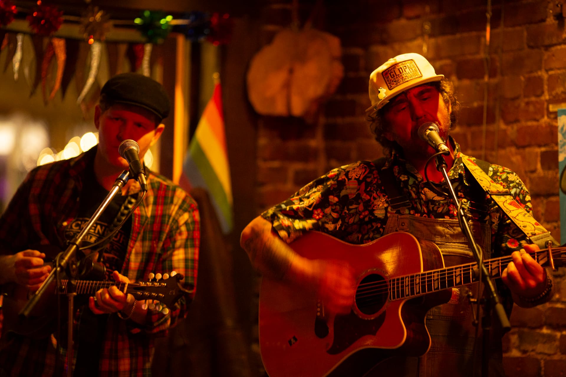Ty Stonehawker performing live, leading the band