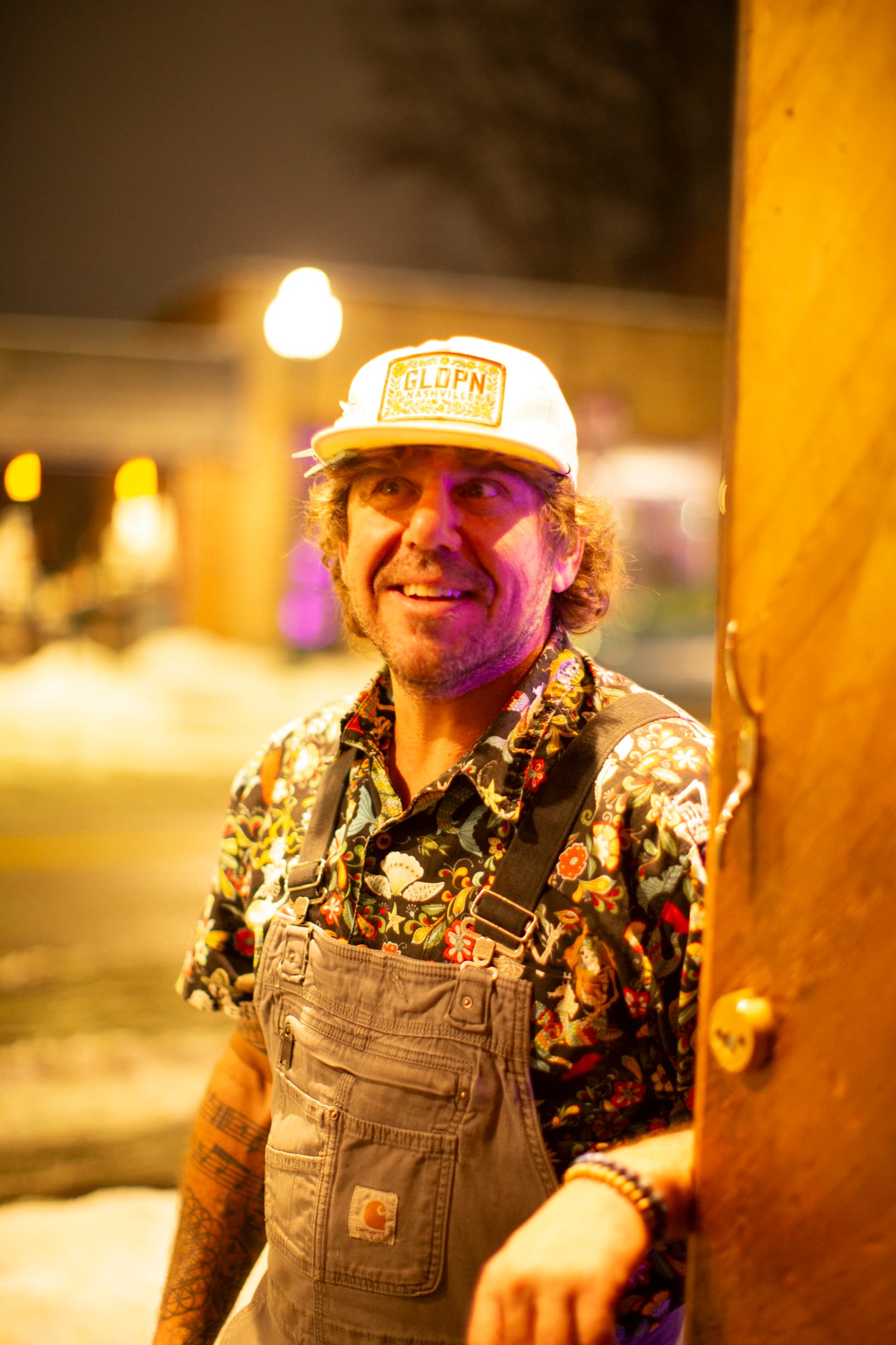 Ty Stonehawker portrait outdoors at night